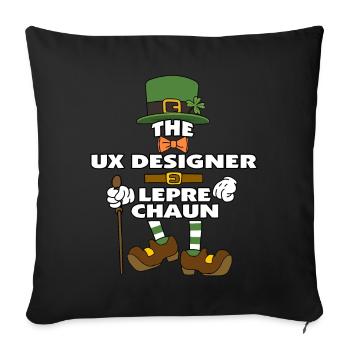 The Ux Designer Leprechaun St Patrick's Day - Sofa pillowcase 17,3'' x 17,3'' (45 x 45 cm) - black - Front