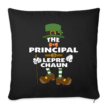 Le lutin principal St Patrick’s Day - Housse de coussin décorative 45 x 45 cm - noir - Devant