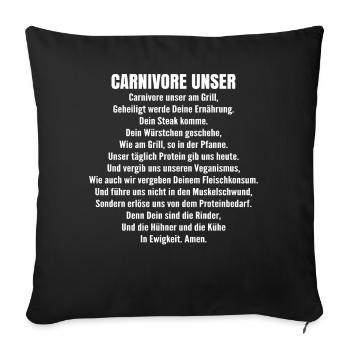 Carnivore Diät Carnivore Ernährung Carnivore Diet - Sofa pillowcase 17,3'' x 17,3'' (45 x 45 cm) - black - Front