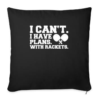 Tischtennis Ping Pong Pingpong Table Tennis - Housse de coussin décorative 45 x 45 cm - noir - Devant