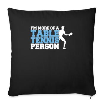 Tischtennis Ping Pong Pingpong Table Tennis - Housse de coussin décorative 45 x 45 cm - noir - Devant