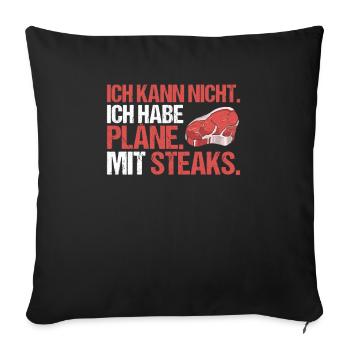 Carnivore Diät Carnivore Ernährung Carnivore Diet - Sofa pillowcase 17,3'' x 17,3'' (45 x 45 cm) - black - Front