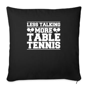 Tennis de table, Ping pong, Ping-pong Tennis de table - Housse de coussin décorative 45 x 45 cm - noir - Devant
