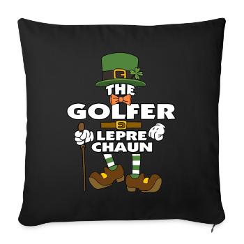 The Golfer Leprechaun St Patrick's Day - Sofakissenbezug 45 x 45 cm - Schwarz - Vorne