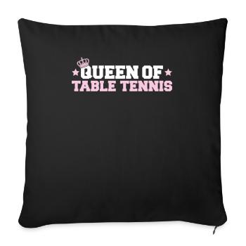 Tischtennis Ping Pong Pingpong Table Tennis - Housse de coussin décorative 45 x 45 cm - noir - Devant