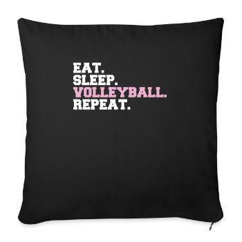 Volleyball Volleyball Player Volleyball Player Volley - Sofa pillowcase 17,3'' x 17,3'' (45 x 45 cm) - black - Front