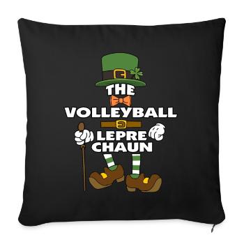 The Volleyball Leprechaun St Patrick's Day - Sofa pillowcase 17,3'' x 17,3'' (45 x 45 cm) - black - Front