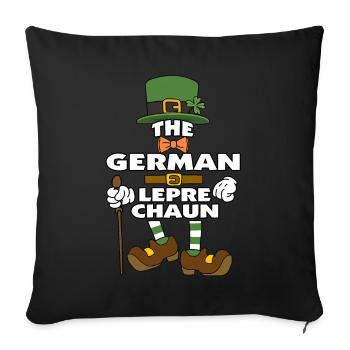 Le lutin allemand de la Saint-Patrick - Housse de coussin décorative 45 x 45 cm - noir - Devant