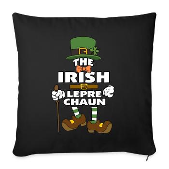 The Irish Leprechaun St Patrick's Day - Sofakissenbezug 45 x 45 cm - Schwarz - Vorne