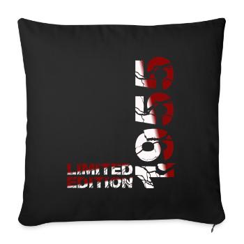 1955 Décoration en édition limitée 68e anniversaire Tenue - Housse de coussin décorative 45 x 45 cm - noir - Devant