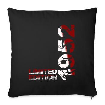 1952 Limited Edition Decoration 71st Birthday Outfit - Sofa pillowcase 17,3'' x 17,3'' (45 x 45 cm) - black - Front