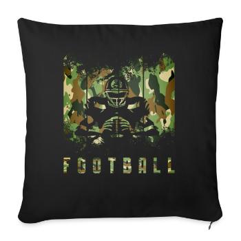 Football Player Coach American Football - Sofa pillowcase 17,3'' x 17,3'' (45 x 45 cm) - black - Front