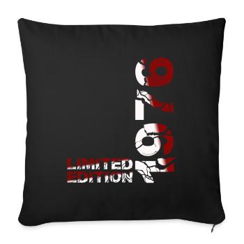 1976 Limited Edition Birthday Gift Wife Husband - Sofa pillowcase 17,3'' x 17,3'' (45 x 45 cm) - black - Front