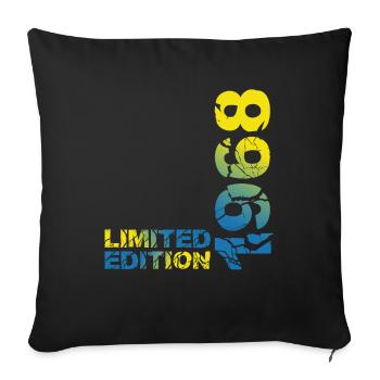 1968 Limited Edition Birthday Gift Wife Husband - Sofa pillowcase 17,3'' x 17,3'' (45 x 45 cm) - black - Front