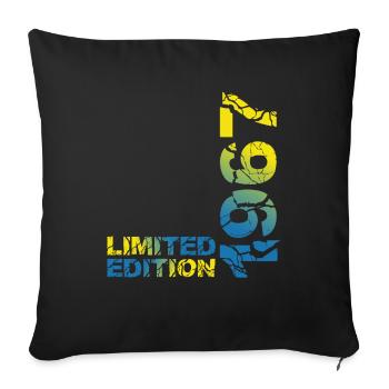 1967 édition limitée cadeau d’anniversaire femme mari - Housse de coussin décorative 45 x 45 cm - noir - Devant