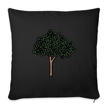 Binary Tree Admin Hacker Coder Programmierer - Sofakissenbezug 45 x 45 cm - Schwarz - Vorne