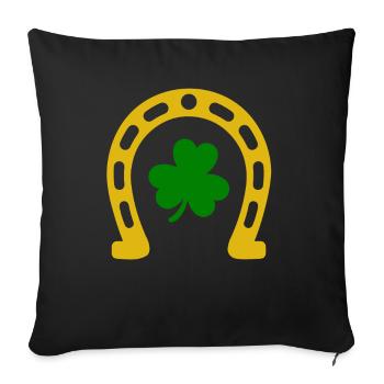 Accessoires de la Saint-Patrick Irlande Shamrock Décoration - Housse de coussin décorative 45 x 45 cm - noir - Devant