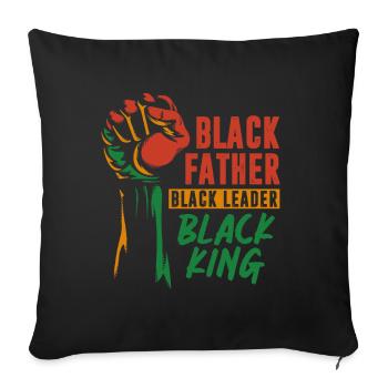 Black father Pride African father King - Sofa pillowcase 17,3'' x 17,3'' (45 x 45 cm) - black - Front