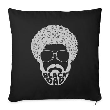 African Father Papa Africa King Black - Sofa pillowcase 17,3'' x 17,3'' (45 x 45 cm) - black - Front