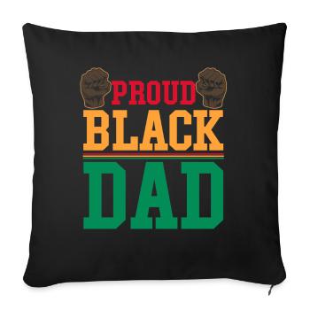 African Father Africa King Afro Pride - Sofa pillowcase 17,3'' x 17,3'' (45 x 45 cm) - black - Front