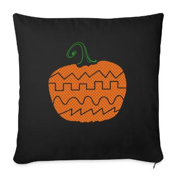Synthesizer Kürbis Halloween Synth - Sofakissenbezug 45 x 45 cm - Schwarz - Vorne