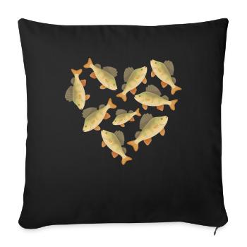 Herz Barsch - Sofakissenbezug 45 x 45 cm - Schwarz - Vorne