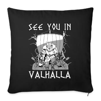 Rendez-vous à Valhalla I Valhalla Viking - Housse de coussin décorative 45 x 45 cm - noir - Devant
