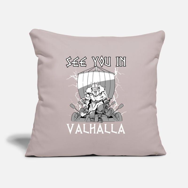 Rendez-vous à Valhalla I Valhalla Viking Housse de coussin décorative 45 x 45 cm