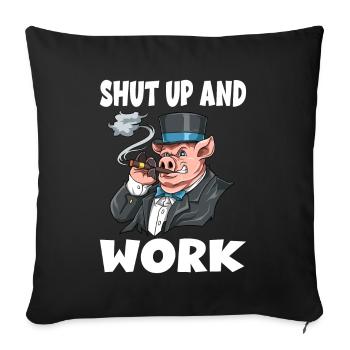 Chef Vorgesetzter Arbeiten - Sofakissenbezug 45 x 45 cm - Schwarz - Vorne