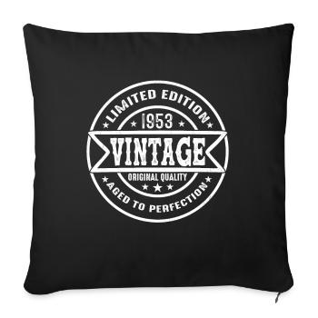 1953 Vintage Original 1953 Birthday Gift - Sofa pillowcase 17,3'' x 17,3'' (45 x 45 cm) - black - Front