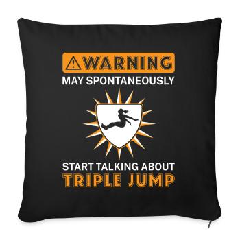 What Can I Say I Like Tripple Jump - Sofakissenbezug 45 x 45 cm - Schwarz - Vorne