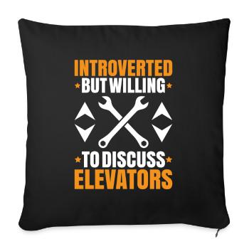 Elevator Fitter Elevator Mechanic Elevator Mechanic - Sofa pillowcase 17,3'' x 17,3'' (45 x 45 cm) - black - Front