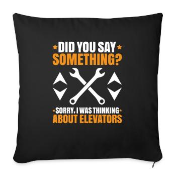 Elevator Fitter Elevator Mechanic Elevator Mechanic - Sofa pillowcase 17,3'' x 17,3'' (45 x 45 cm) - black - Front