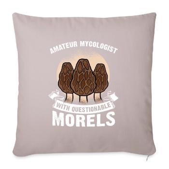 Amateur Mycologist With Questionable Morels - Sofakissenbezug 45 x 45 cm - helles Taupe - Vorne