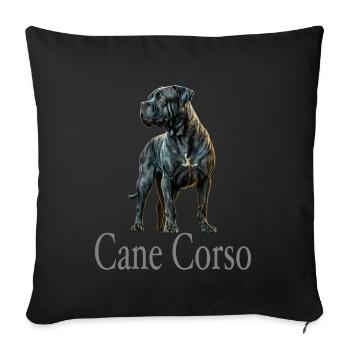 Cane Corso für einen Cane Corso Besitzer - Sofakissenbezug 45 x 45 cm - Schwarz - Vorne
