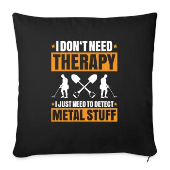 Détecteur Sondler Détecteur de métaux - Housse de coussin décorative 45 x 45 cm - noir - Devant