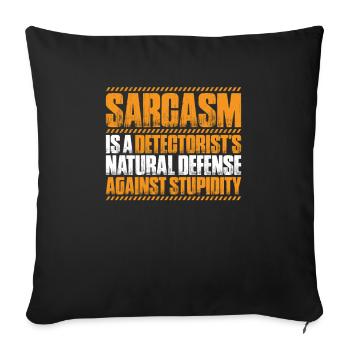Détecteur Sondler Détecteur de métaux - Housse de coussin décorative 45 x 45 cm - noir - Devant
