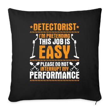 Détecteur Sondler Détecteur de métaux - Housse de coussin décorative 45 x 45 cm - noir - Devant