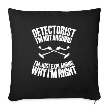 Détecteur Sondler Détecteur de métaux - Housse de coussin décorative 45 x 45 cm - noir - Devant