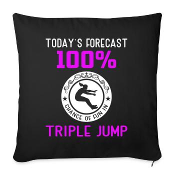 spontaneously start talking about Tripple Jump - Sofakissenbezug 45 x 45 cm - Schwarz - Vorne