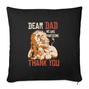 Best Dad, Father's Day and Birthday - Sofa pillowcase 17,3'' x 17,3'' (45 x 45 cm) - black - Front