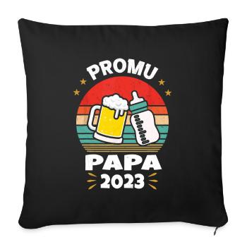 Promoted to Future Dad 2023 - Sofa pillowcase 17,3'' x 17,3'' (45 x 45 cm) - black - Front