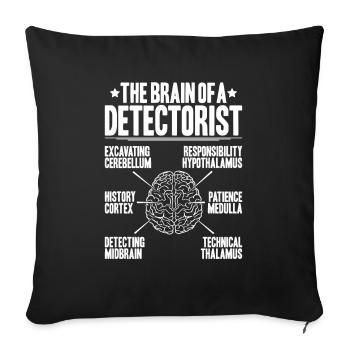 Détecteur Sondler Détecteur de métaux - Housse de coussin décorative 45 x 45 cm - noir - Devant