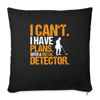 Détecteur Sondler Détecteur de métaux - Housse de coussin décorative 45 x 45 cm - noir - Devant