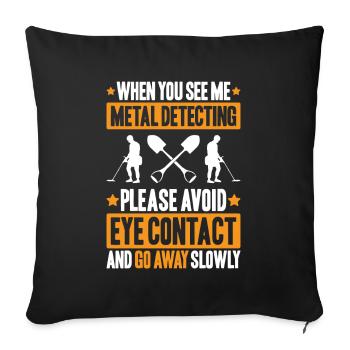 Détecteur Sondler Détecteur de métaux - Housse de coussin décorative 45 x 45 cm - noir - Devant