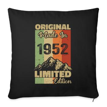 1952 Original - Made in 1952 - Limited Edition - Sofa pillowcase 17,3'' x 17,3'' (45 x 45 cm) - black - Front
