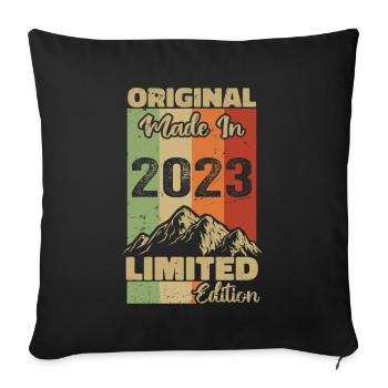 2023 Original limitierte Auflage von 2023 - Sofakissenbezug 45 x 45 cm - Schwarz - Vorne