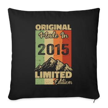 2015 Original - Made in 2015 - Limited Edition - Sofakissenbezug 45 x 45 cm - Schwarz - Vorne