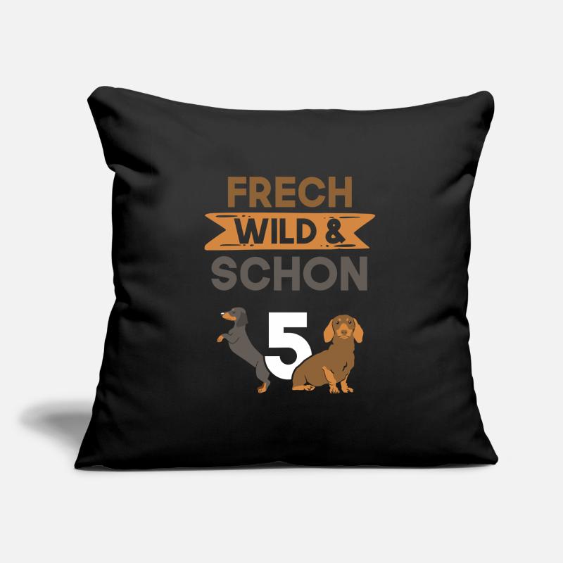 5 Jahre Geburtstag Junge Mädchen Dackel Sofakissenbezug 45 x 45 cm