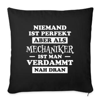 Mechaniker Spruch Lustiges Mechaniker Geschenk - Sofakissenbezug 45 x 45 cm - Schwarz - Vorne